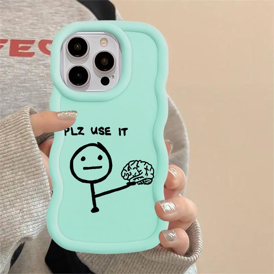Soft Phone Cover Case for iPhone XR 13 8 16 Pro Max 17 Air 12 11 15 Plus 14 Interesting Cartoon