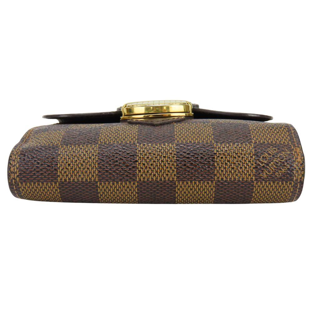 Used LOUIS VUITTON Tri-fold wallet Portefeuille Joy N60034 Damier Ebene Brown Classic