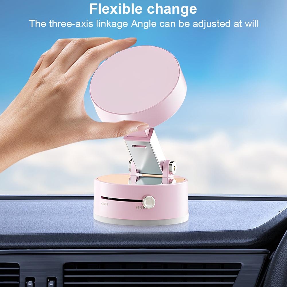 Magnetic Electric Vacuum Car Phone Holder Adjustable Air Vacuum Suction Phone Mount Universal for Gym/Mirror/Smooth Surface