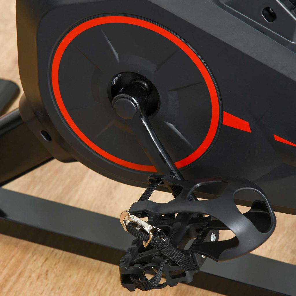 HOMCOM Exercise Bike, Fitness Bike with LCD Display, Heart Rate Sensor