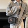 Klasická džínová ležérní malá taška přes rameno s více kapsami a nastavitelnými ramenními popruhy, peněženka na nulu, jednobarevná zábavná crossbody taška