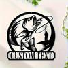 Custom Angler's Trophy Metal Wall Sculpture - Personalized Rustic Decor for Home, Office, Lounge, Patio - Unique Gift, Custom Sign