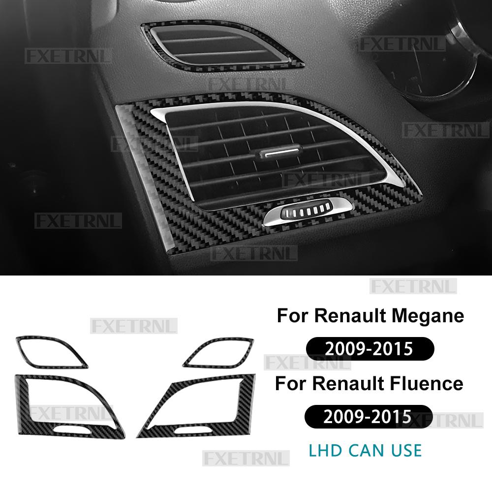 Sticker For Renault Fluence Megane 3 RS 2009 2010 2011 2012 2013 2014 2015 Car Real Soft Carbon Fiber Both Side Air Outlet Trim