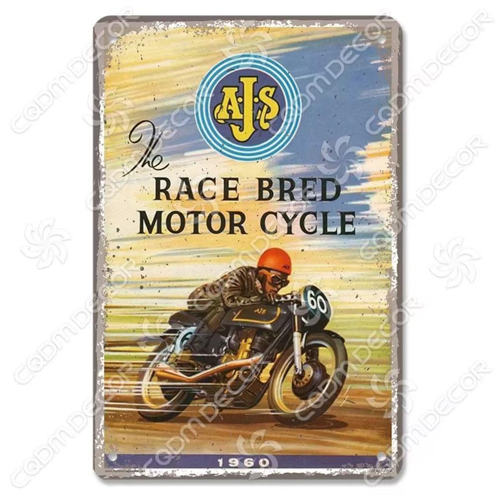

Metal Sign Retro Motorcycle Legend Wall Art Aluminum 20x30 cm