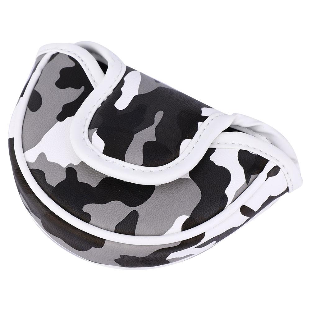 PU Leather Camouflage Semicircular Waterproof Magnetic Buckle Golf Putter Head Cover Club Headcovers