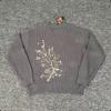 LUXEON Autumn/Winter Floral Embroidered Sweater Grey Fashion High Street Premium Sweater Unisex