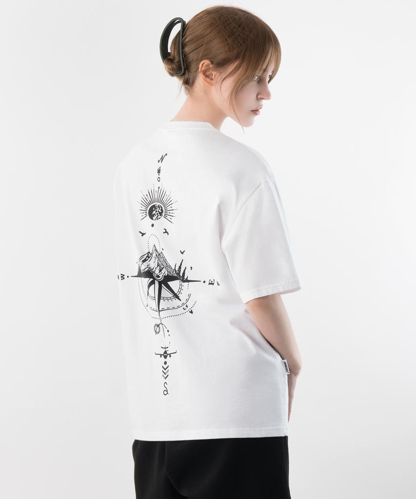 ARMEDES 16-Count Cotton Oversized Art Graphic Short Sleeve T-Shirt (1025)