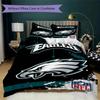 Philadelphia Eagles Pattern Bedding Uilt Set Uilt Cover Pillowcase Home Decoration Birthday Gift (1*duvet Cover + 2*pillowcase Without Core)