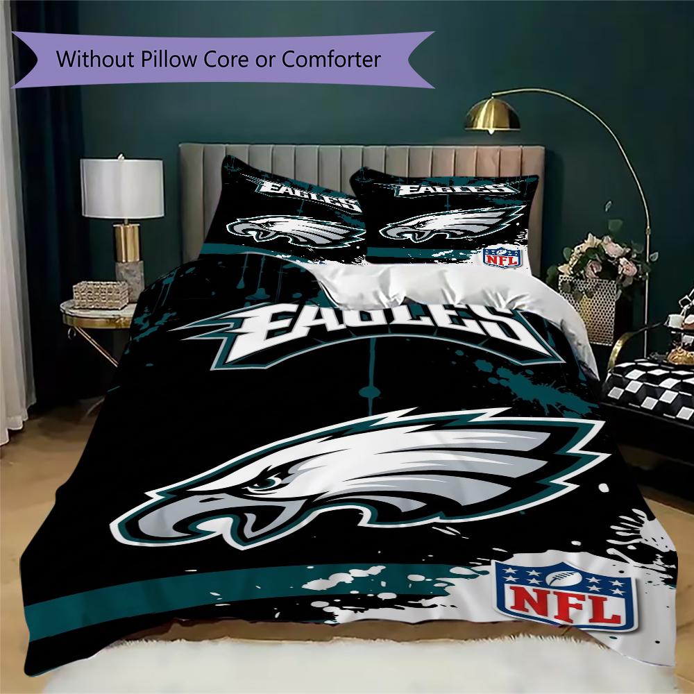 Philadelphia Eagles Pattern Bedding Uilt Set Uilt Cover Pillowcase Home Decoration Birthday Gift (1*duvet Cover + 2*pillowcase Without Core)