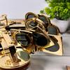 22.86 cm Full Brass Nautical Sextant with Wooden Box, Marine Astrolabe Working Navigational Navy Instrument Sextant, Marine Gift, Gift For Dad