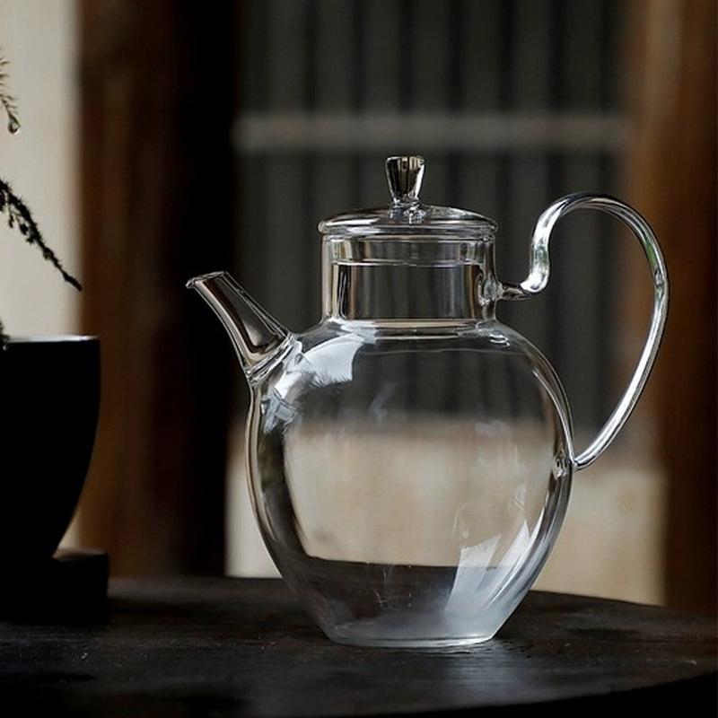 570ml High Borosilicate Glass Teapot Heat Resistance Tea Kettle Teaware Fruit Flower Tea Brewing Tea Set