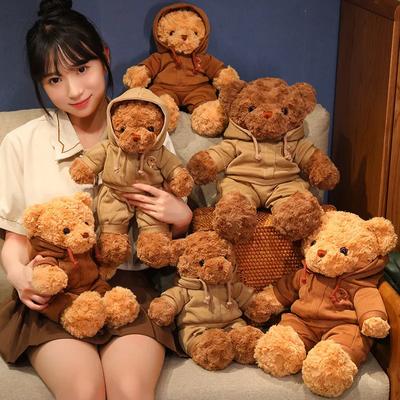 38/50CM Roztomilý medvídek plyšová hračka plněná měkké zvířátko s oblečením Kawaii panenka pro dítě miminko děti valentýnský dárek