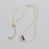 Modernlike 14k Gold-filled Silver Triple Amber Tiger Eye Necklace