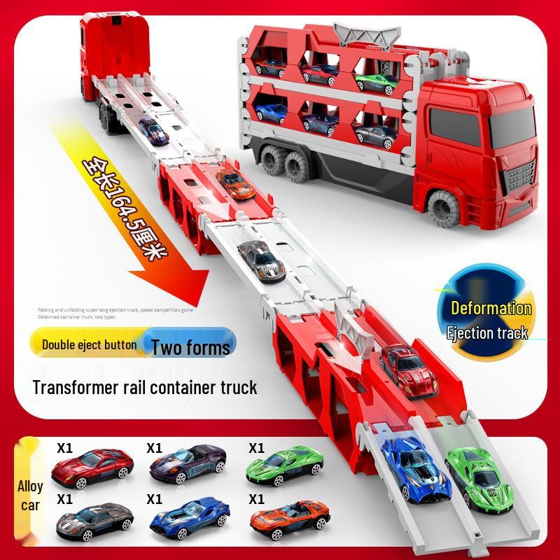 

Большой складной трек-катапульта для машинок с моделями мини-машинок из сплава