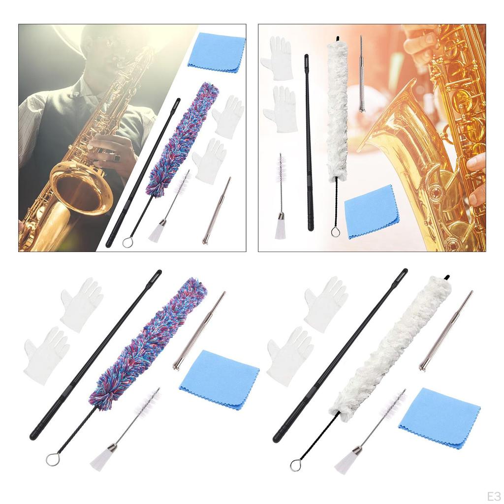 Flute Clarinet Cleaning Brush Set for Players Music Instrument Parts Lightweight with