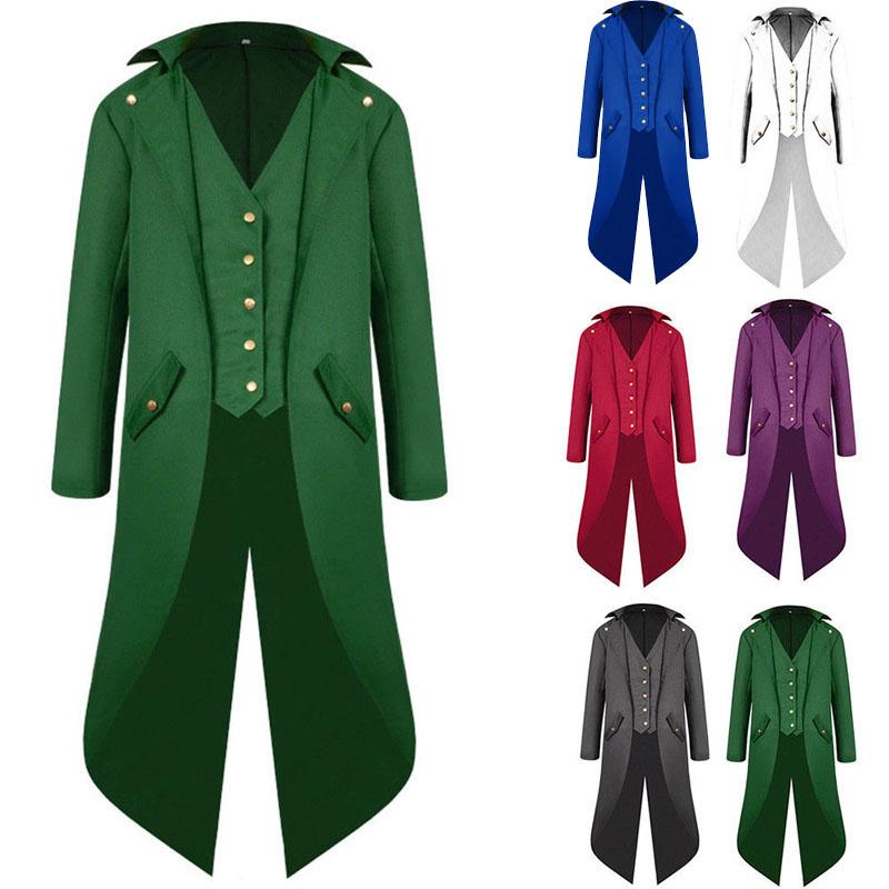 Coat Steampunk Mens Vintage Jacket Victorian Coat Mens Uniform Cosplay Costume
