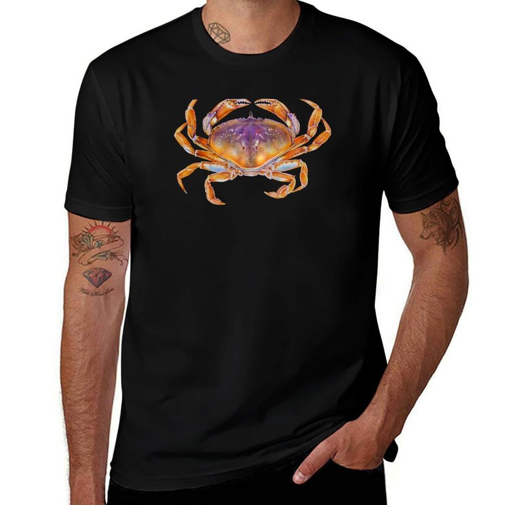 Dungeness Crab Tshirt Art Pattern Printed Casual Top Tshirt