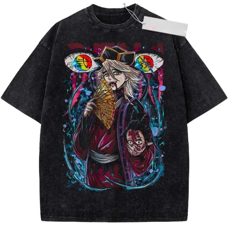 Oversize Vintage Washed Attack On Titan T Shirt with Anime Titans Army Graffiti Print for Streetwear Casual Daily Outfit