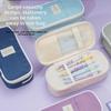 Double-Layer Macaron Composite Cloth Pencil Case with Large Capacity - Japanese & Korean Style, Multifunctional for Students