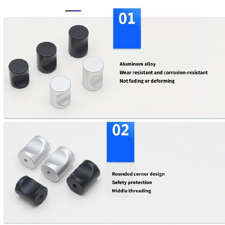 Set of 12 Elegant Sturdy Aluminum Alloy Single Hole Handle for Wardrobes and Kitchen Cabinets Daily Casual Use