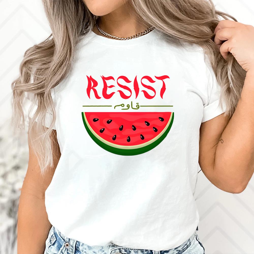 Watermelon Resist Shirts This Is Not A Watermelon Shirt HuUnisex Rights Tee Watermelon Flag Tshirt Trendy Unisex Short Sleeves Tops