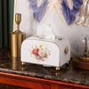 European Style Ceramic Small Paper Box Living Room Paper Box Home Dining Room Coffee Table Creative Tissue Box
