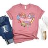 Cute Teacher T Shirt Heart Preschool Back To School First Day Of Outfit Matching