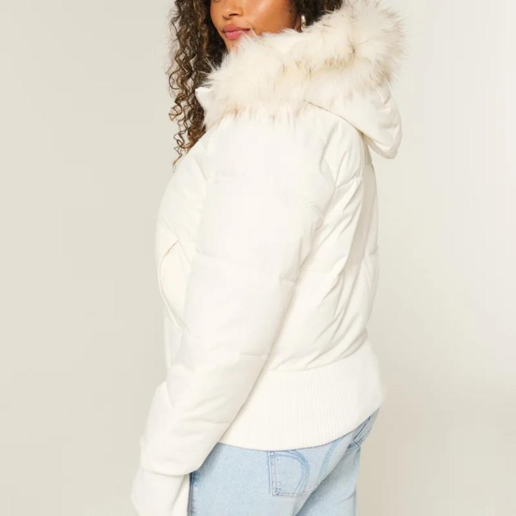 Chic Fur Collar Hooded Women's Cotton Jacket Solid Zipper Slim Waist Pocket Warm Thick Coat Winter Autumn Female Outerwear