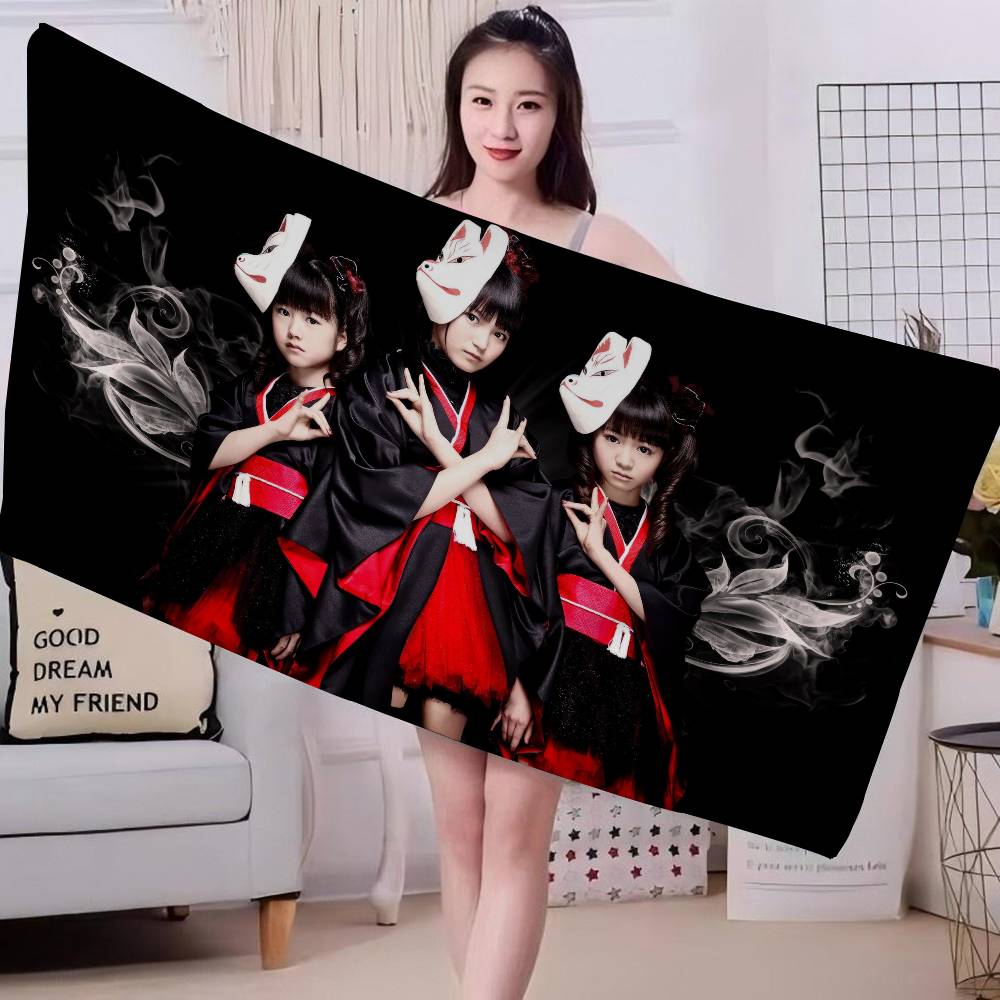 Classic Kawaii Metal Band B-Babymetal Microfiber Beach Towel Absorbent Quick Dry Soft Yoga Swimming Resort Mountain Towel Cotton 30x30cm