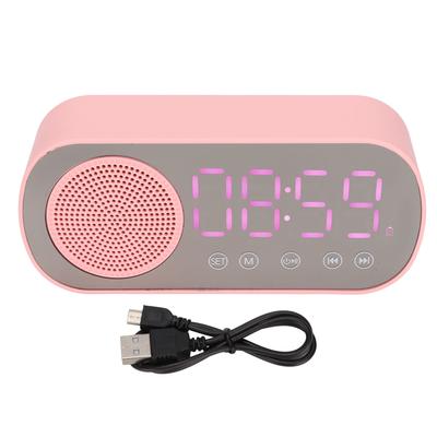 Sveglia Altoparlante Bluetooth HIFI Schermo a Specchio LED Ricarica Micro USB Radio FM Orologio Digitale per