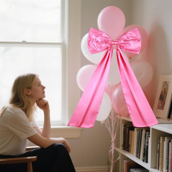 Große Schleifdekoration Riesige Satinschleife für Hochzeit Geburtstag Babyparty Junggesellinnenabschied Bogen Raum Wand Hintergrunddeko