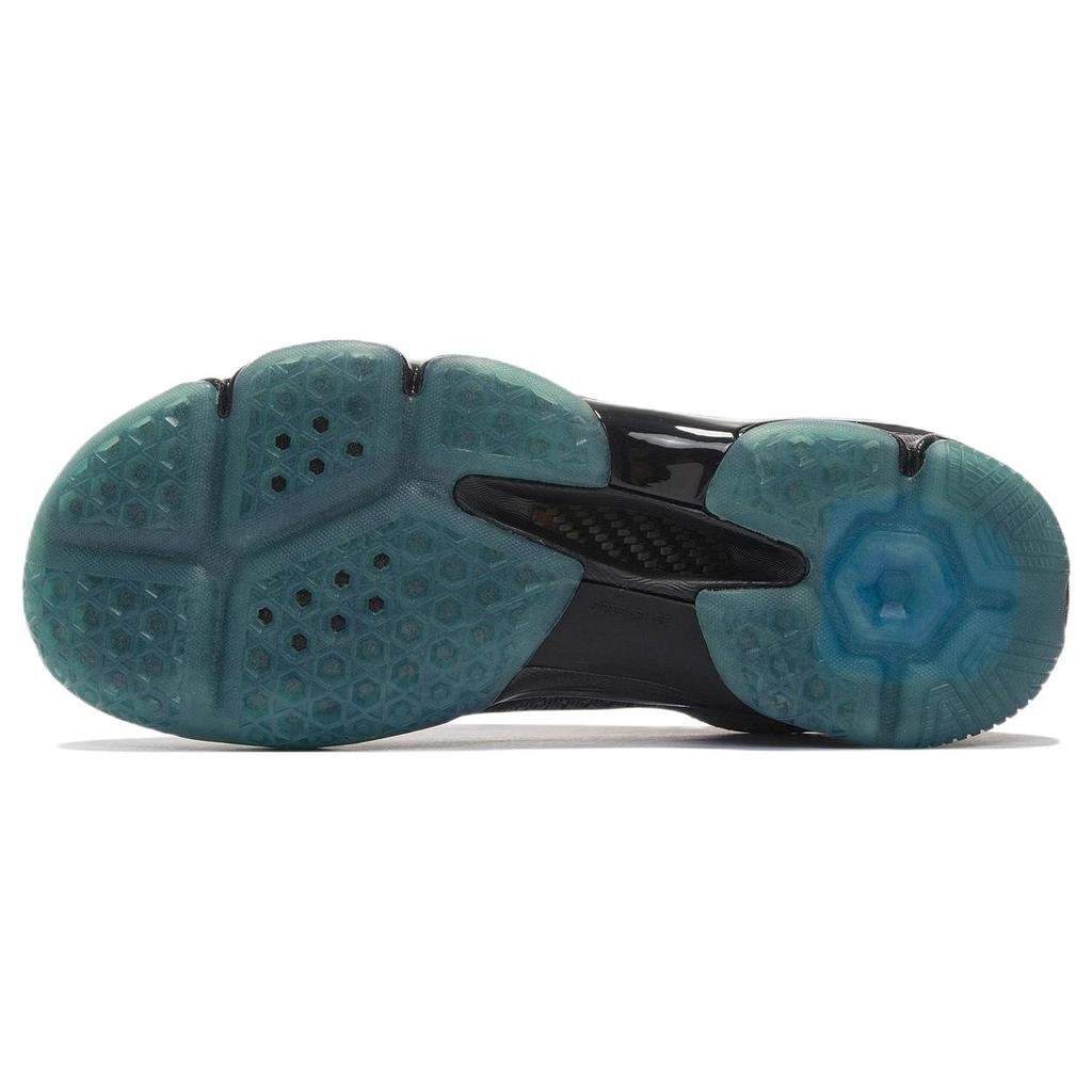 Li Ning Sonic Boom 1.0 Amorti Dégradé Antidérapant Résistant à l'Abrasion Basse Tige Chaussures de Badminton Homme Noir Bleu AYZN009-16