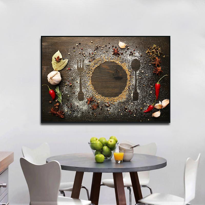 New Various Kitchen Spices Delicious Spice Decoration Painting Art Cloth Painting Wall Art Home Decoration