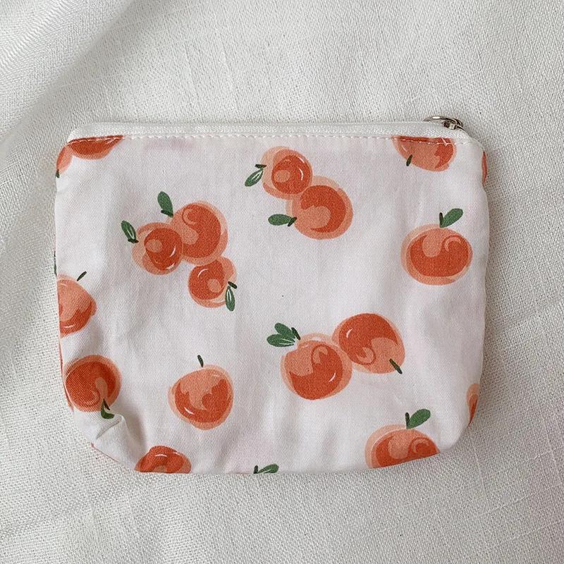 Cute Flower Fruit Printing Coin Purses Women Credit Card Holder Mini Wallet Coin Pouch Clutch Key Coin Money Bags for Girls