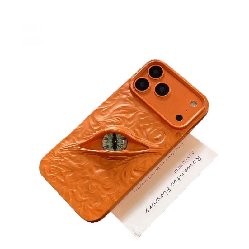 iPhone 17 Pro Max Orange Phone Case: Anti-Fall, Soft, Frosted, Electroplated Finish for Apple 15, 14, 11