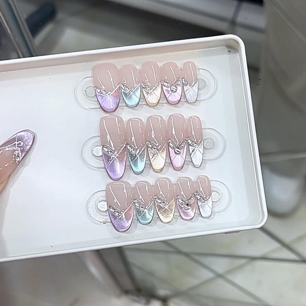 

Плетеный вручную Доспех Весна-Лето Новый Красочный Борд Красоглазый Кот Высококлассный Темперамент Нейл-арт large L