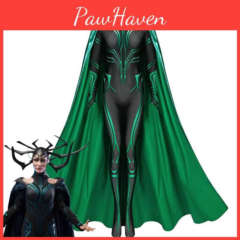 Thor3 Ragnarok Hela Adult Children's Bodysuit Cloak Halloween Costume Perfect For Role Play And Stage Performance