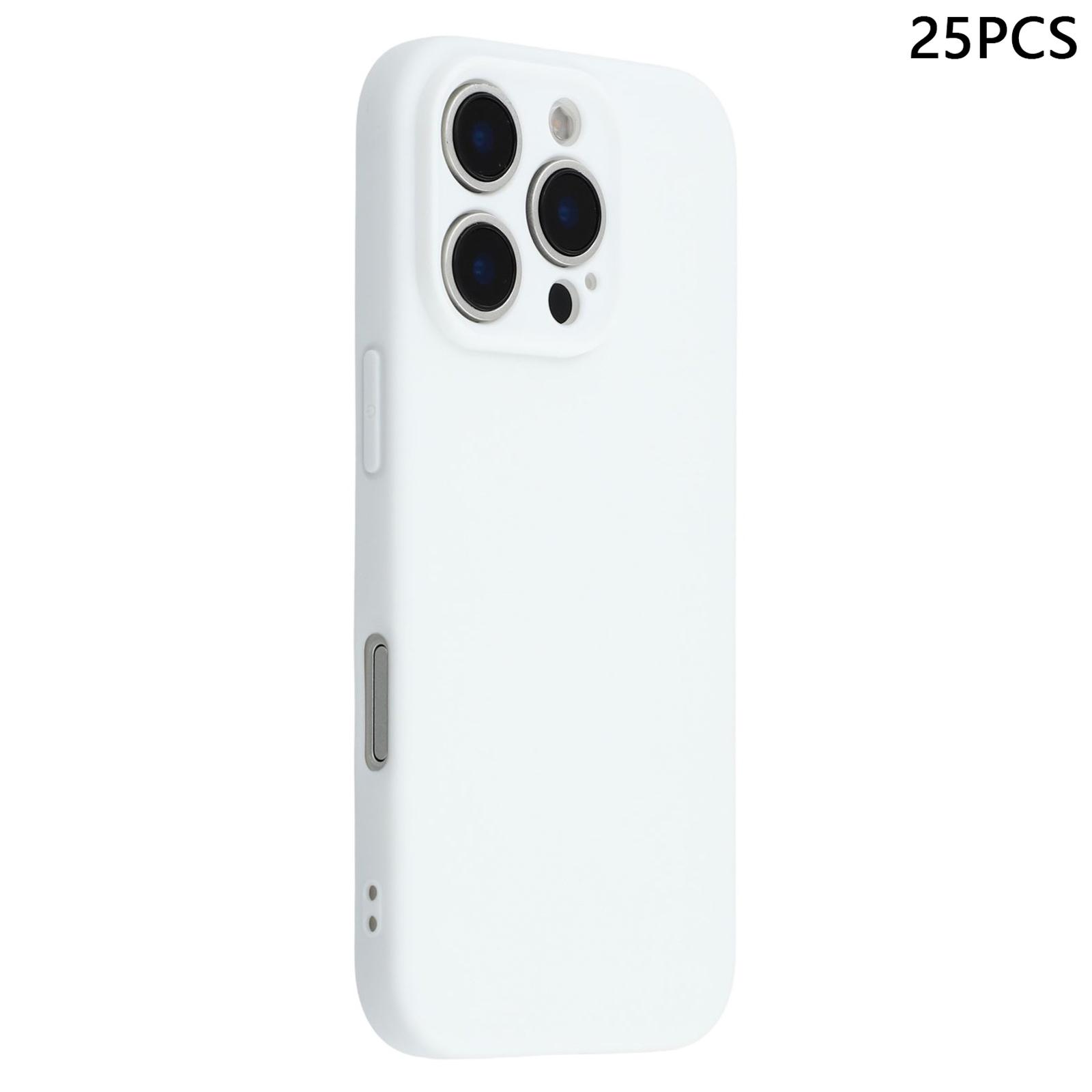 

Bulk Purchasing 25Pcs For iPhone 16 Pro Case 1.2mm TPU Matte Phone Cover White