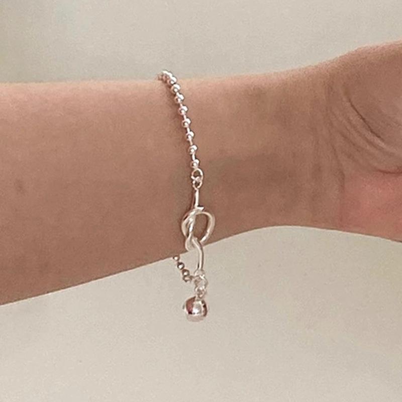 Korean Knotted Heart Round Beads Bracelet For Women Girl Simple Fashion New Jewelry Ladies Gift Party pulseras mujer