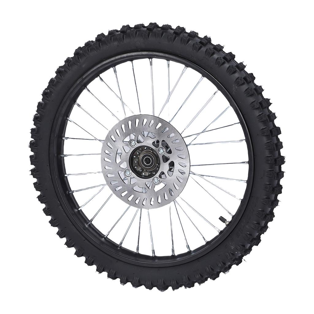 19 Inch Dirt Bike Front Wheel Assembly 70 100 19 Tire Rim Inner Tube 15mm Axle with Brake Rotor Replacement for CRF 125