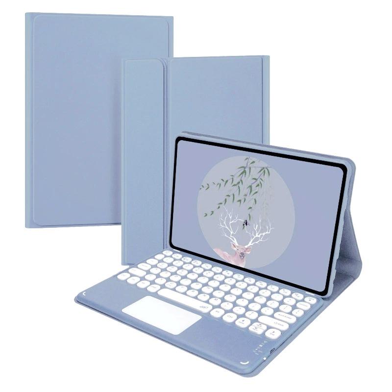 Compatible Bluetooth Keyboard Protective Case for Honor Tablet 9 (12.1-inch), X8 Pro, X9a, and X9 with Round Cap Touch and Leather Finish.