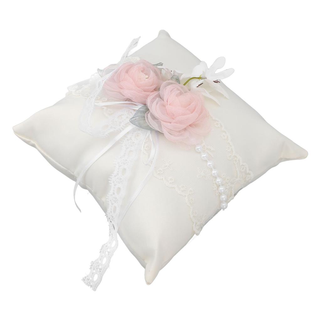 Mini Bryllupspute Blomst Dekorativ Bryllup Forlovelse Utstilling Bærerpute for Seremoni