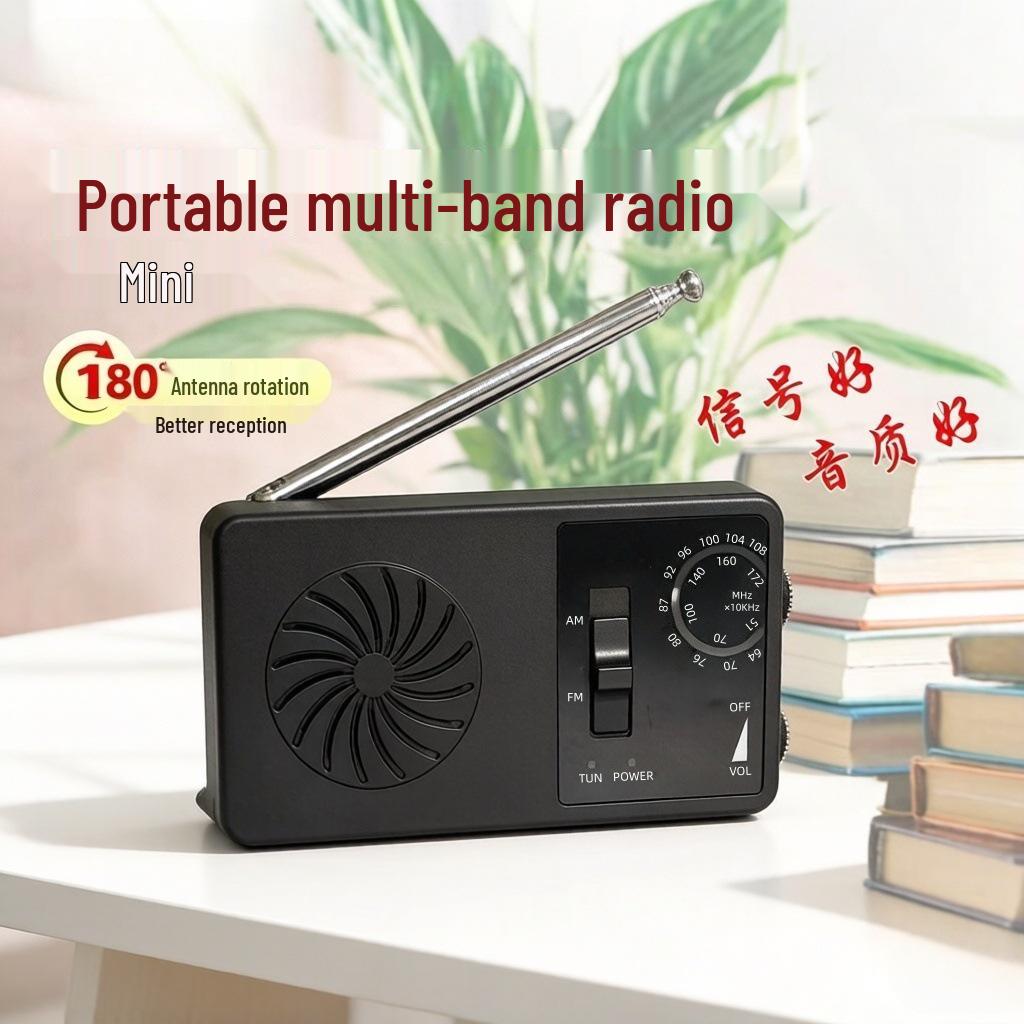 

Compact Multi-Band Emergency Walkman Radio - Battery Operated with Simple Use Battery Powered чорний