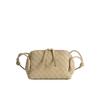Popular Red Sheepskin Woven Bag Shoulder Messenger Handbag Knotted Zipper Fashionable Leather Women's Bag Wholesale
