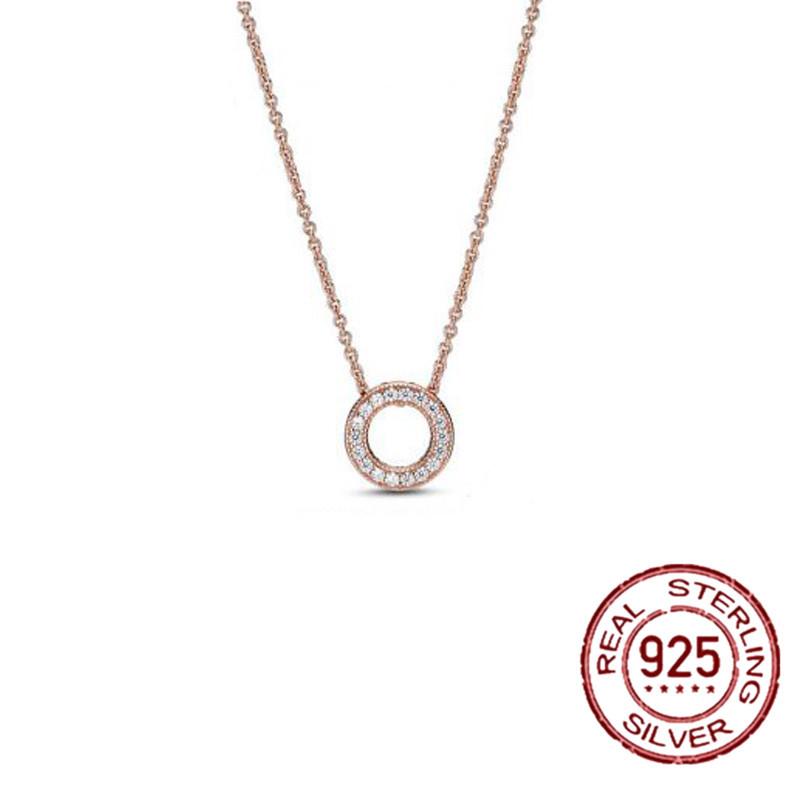 100 copper new Pink Swirl Wishbone Heart Collier Necklaces Ideal For Women Brand Authentic Band Necklaces Jewellery Gift