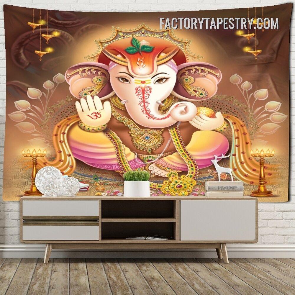 Tapestry Ganesha IV 75x100 чёрный