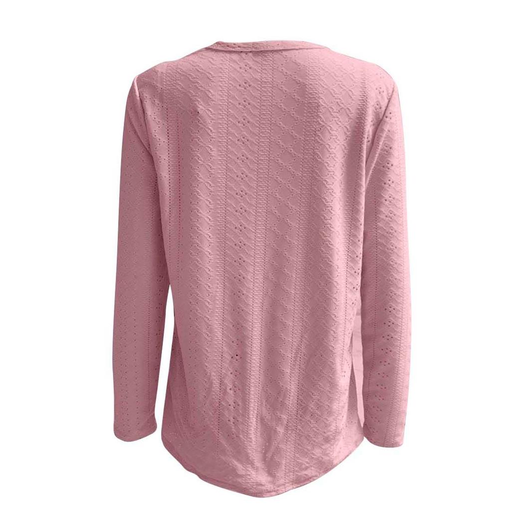 Women's Fashion Casual Long Sleeve Round Neck T-Shirt Top