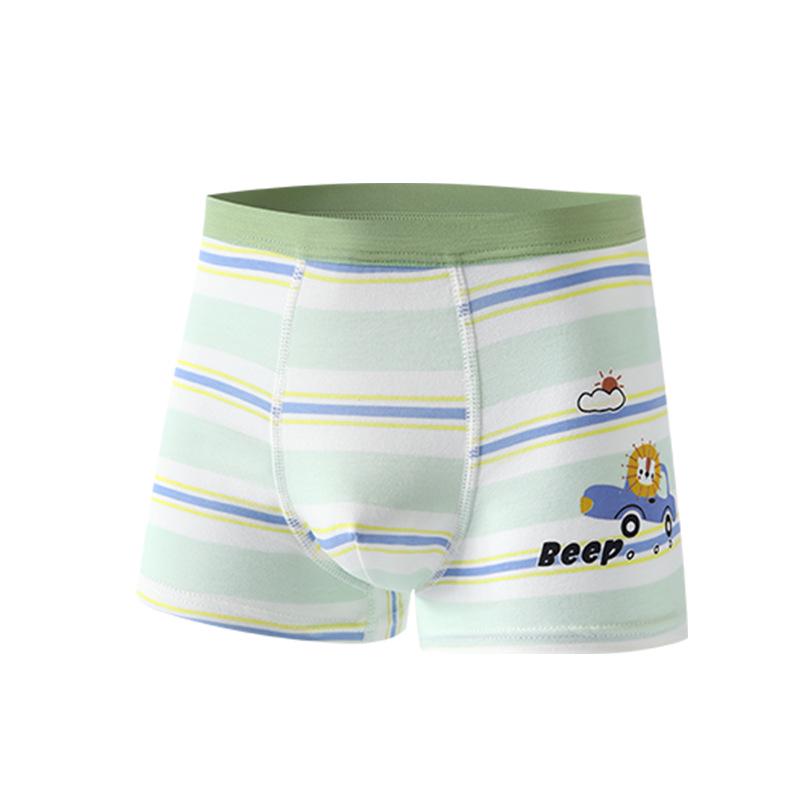 Set of 26 New Boys' Cotton Boxer Briefs - Antibacterial, Skin-Friendly, Breathable Four-Corner Shorts