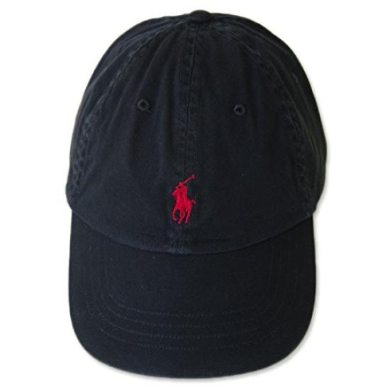 

Ralph POLO Ralph Lauren Cap CAP Hat Hat Men Women PONY Pony One Point Black x Red (Polo Lauren) - [Used]