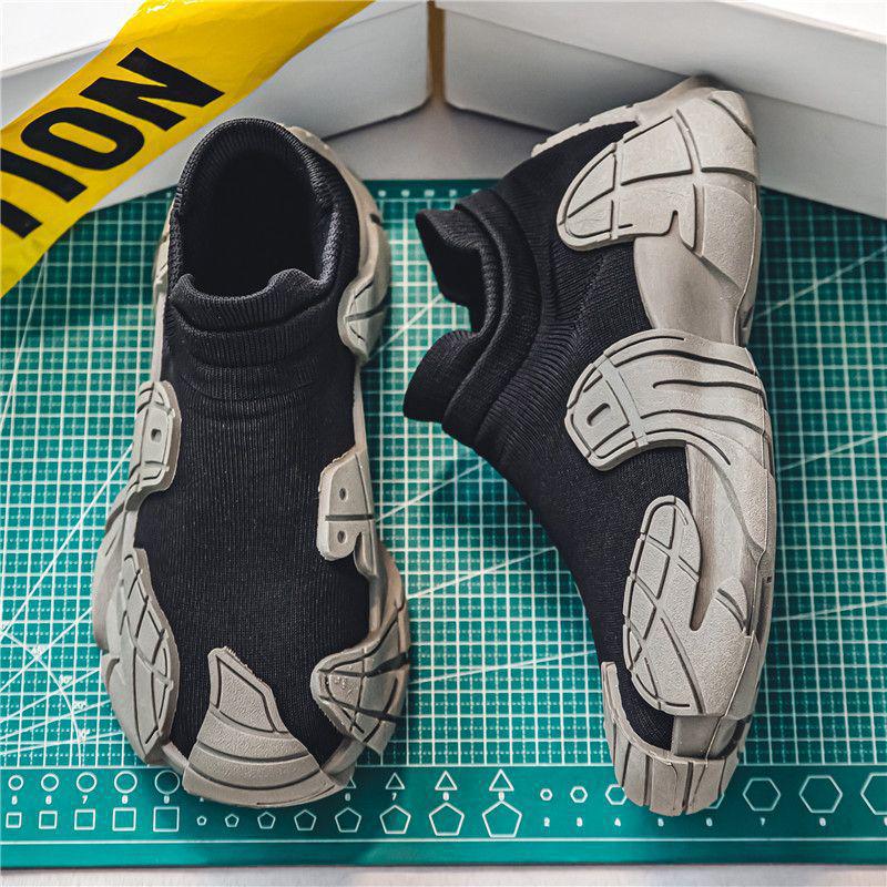 Pantofi sport casual pentru bărbați 2025, respirabili, din plasă Flyknit, slip-on